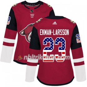 Arizona Coyotes Trikot Oliver Ekman-Larsson 23 Adidas 2017-2018 Rot USA Flag Fashion Authentic - Dame